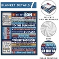 thumbnail image 3 of Gifts for Son, Son Gifts from Mom Throw Blanket, Gifts for Son from Mom Dad, Valentines Day - Birthday Gifts for Son in Law from Mother in Law Father, Soft Blanket 50" X 60", 3 of 6