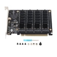 thumbnail image 2 of Expansion Card, DC Power Chip PCIE X16 Expansion Card Radiation Fin LED Indicator  for Home for Computer, 2 of 7