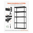 thumbnail image 5 of Garage Shelving Units 5 Tier - Heavy Duty Steel Shelves 2000 lbs Capacity - Adjustable Garage Storage Shelves for Organization - Metal Shelving Rack for Garage, Basement, Kitchen, 5 of 7