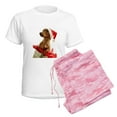 thumbnail image 6 of CafePress - Dachshund Christmas Women's Light Pajamas - Women's Short Sleeve Print T-Shirt and Pants Light Cotton Pajama Set, 6 of 7
