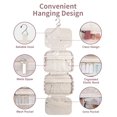 thumbnail image 4 of Neceser de viaje Narwey para mujer, organizador grande para maquillaje, neceser colgante para art&#2013265933culos esenciales, accesorios y cosm&#2013265929ticos (cuadrado, 4 of 9