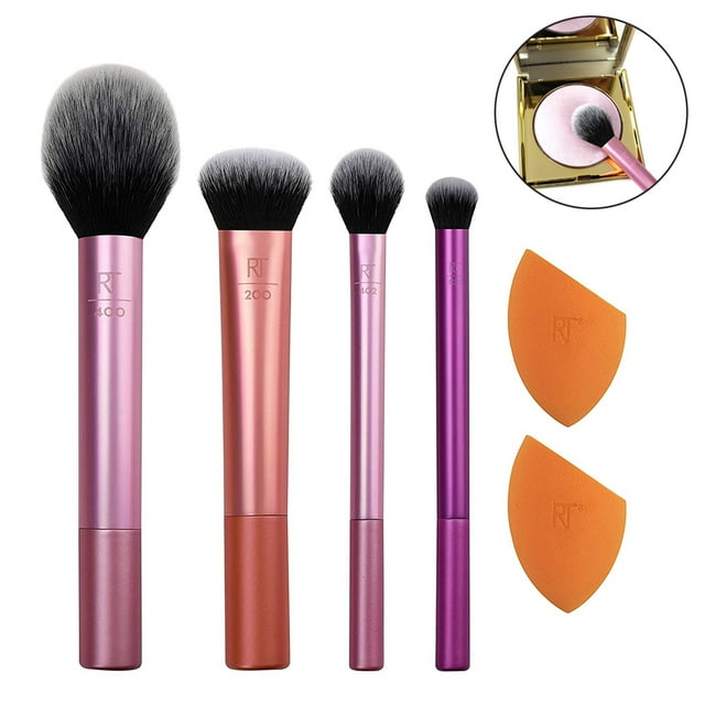 Juego de brochas de maquillaje con esponja mezcladora para sombra de ojos, base, rubor y corrector, varias brochas Ormromra 2035548-2