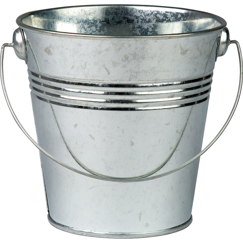 Silvery Metal Bucket With Handle galvanized Buckets Bulk For - Temu