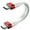 White, variant on USB4 Type-C Cable 240W PD 80Gbps Data Transfer Braided Aluminum Alloy Fast Charging