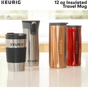 Keurig® 12oz Stainless Steel Insulated Coffee Travel Mug, Fits Under Any Keurig® K-Cup Pod Coffee Maker (including K-15/K-Mini), Silver
