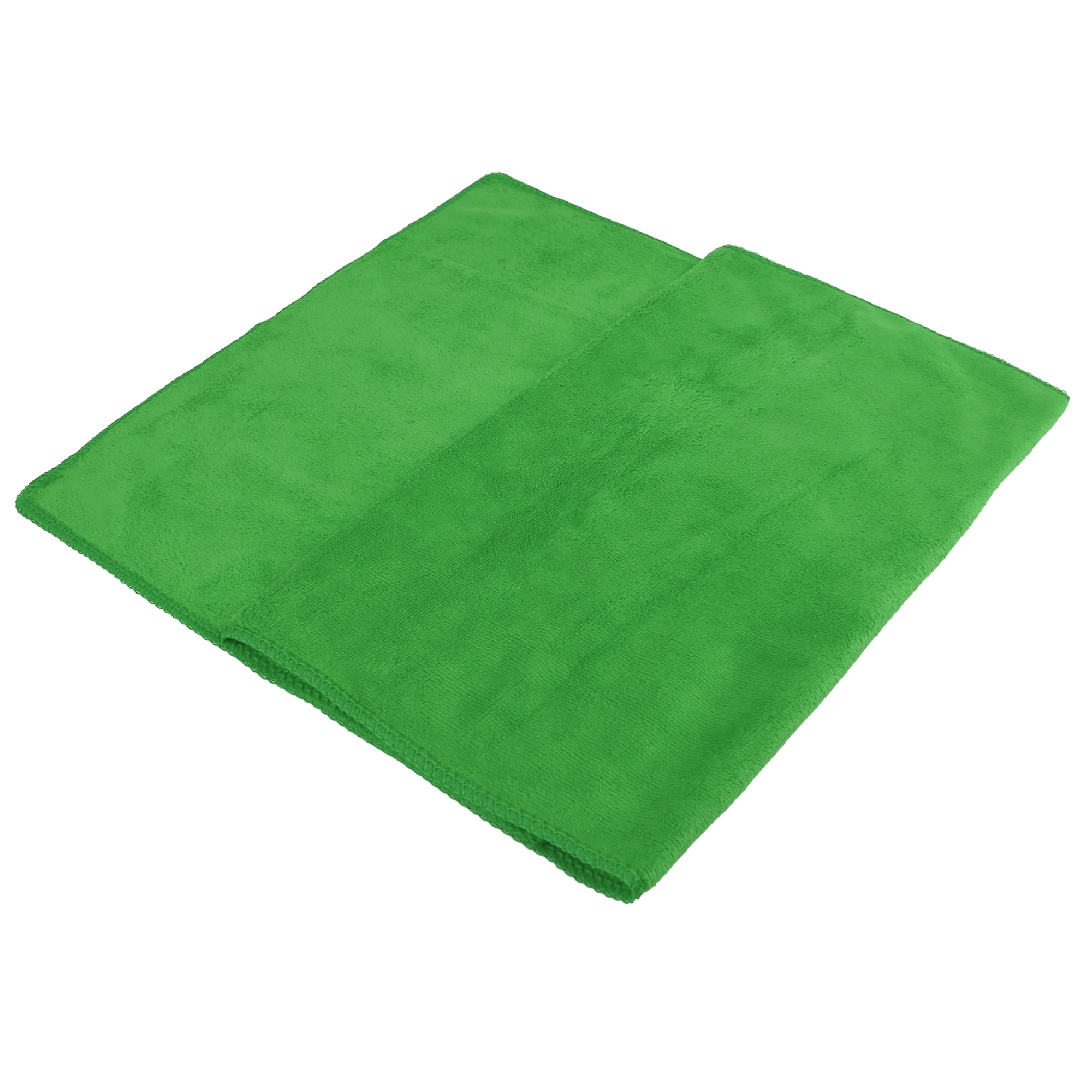 Green 300gsm Microfiber Cleaning Cloth Absorbent Car Washing Drying