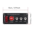 thumbnail image 2 of Car 12V Racing Car Ignition Switch Panel Engine Start Stop Ignition Push Buttons Toggle Switch Panel, 2 of 5