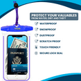 thumbnail image 2 of VOS Waterproof Phone Pouch Case, Underwater Dry Bag for Phones, Compatible with all Phones - Pack of 1 (Blue), 2 of 5