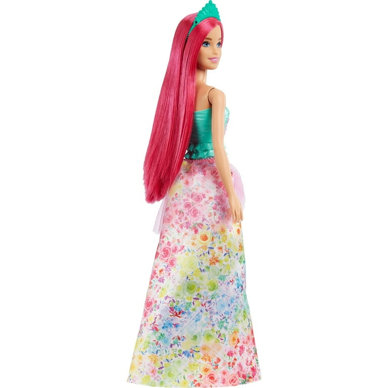 Barbie Dreamtopia Royal Doll with Dark-Pink Hair, Fancy Style Toy
