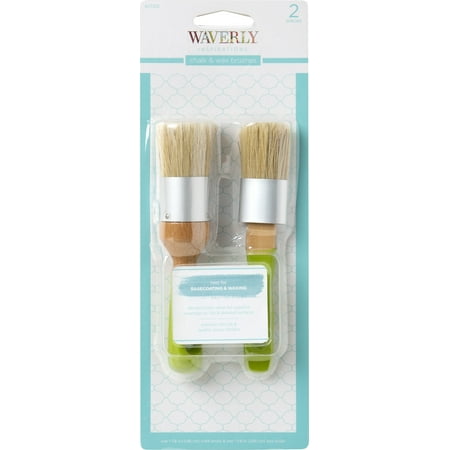 Waverly Inspirations Paintbrush Sets, Chalk and Wax Combo, 2 Piece