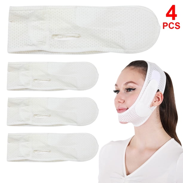 Vendaje Levantamiento Facial Correa Ajustable para Ucer Barbilla Doble Herramienta Belleza Transpirable Color Rojo