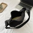 thumbnail image 2 of Harajuku Hobo Bag Casual Zipper Crossbody Bag Tela suave para regalo (Negro), 2 of 8