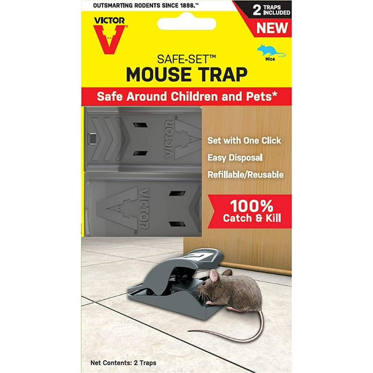 Victor M070-BULK Safe-Set Mouse Trap - 12 Traps , gray 