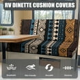 thumbnail image 4 of Uorisanigo 2 Pcs Tribal Aztec RV Dinette Cushion Covers Elastic Camper Cushion Slipcover Stretch Sofa Furniture ProtectorEasy to Install Machine Washable(1 Bench & 1 Backrest Cover), 4 of 7