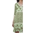 thumbnail image 6 of Moomaya Casual Printed 3/4 Sleeve Georgette V-Neck Mini Custom Dress For Women, 6 of 6