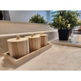 thumbnail image 1 of Bacs de Rangement Ronds en Bois Minimalistes Rustiques avec Couvercles, Ensemble de 3, 6,5 cm x 6 cm, 1 of 6