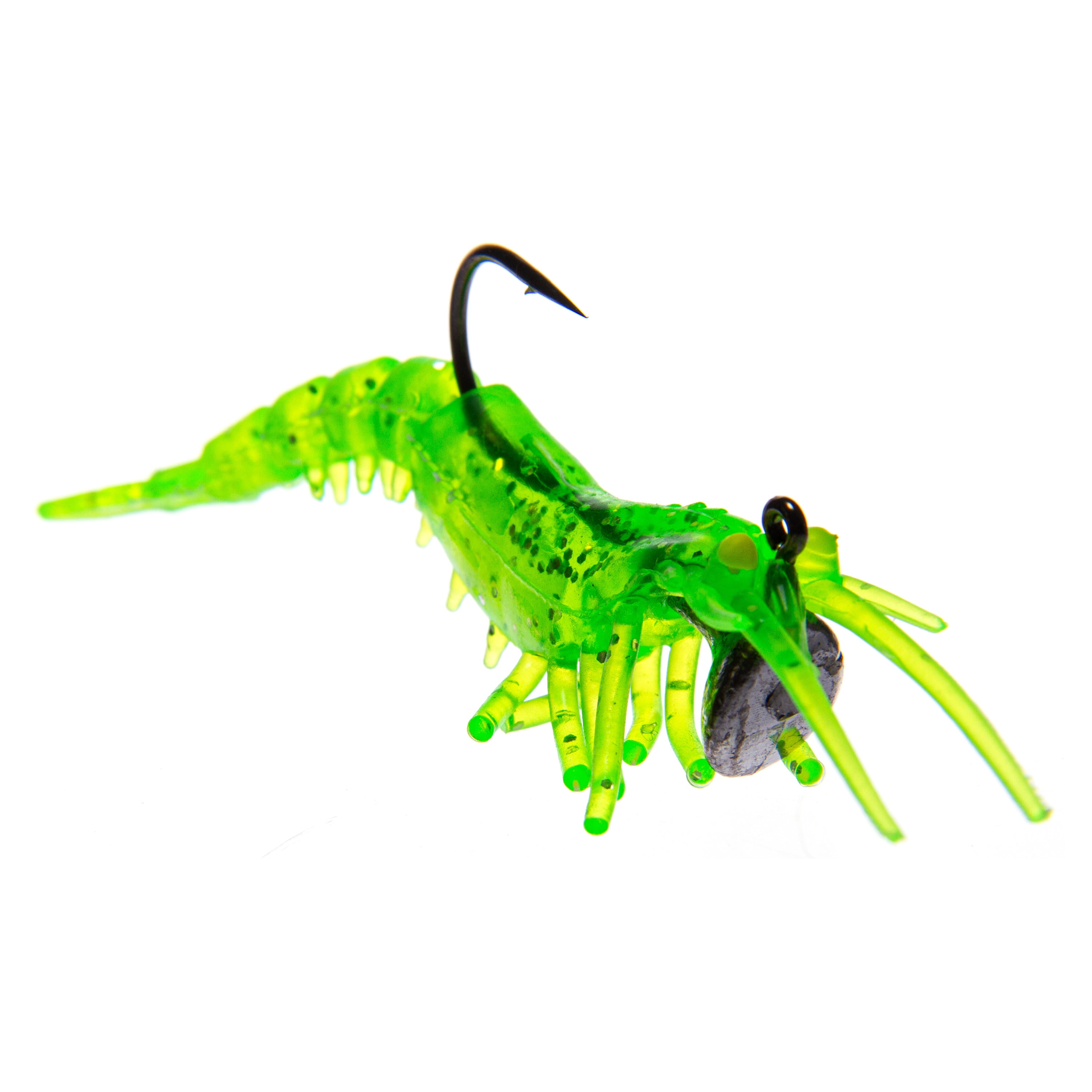 Ozark Trail Soft Plastic Saltwater Shrimp Fishing Lures, 2-Pack