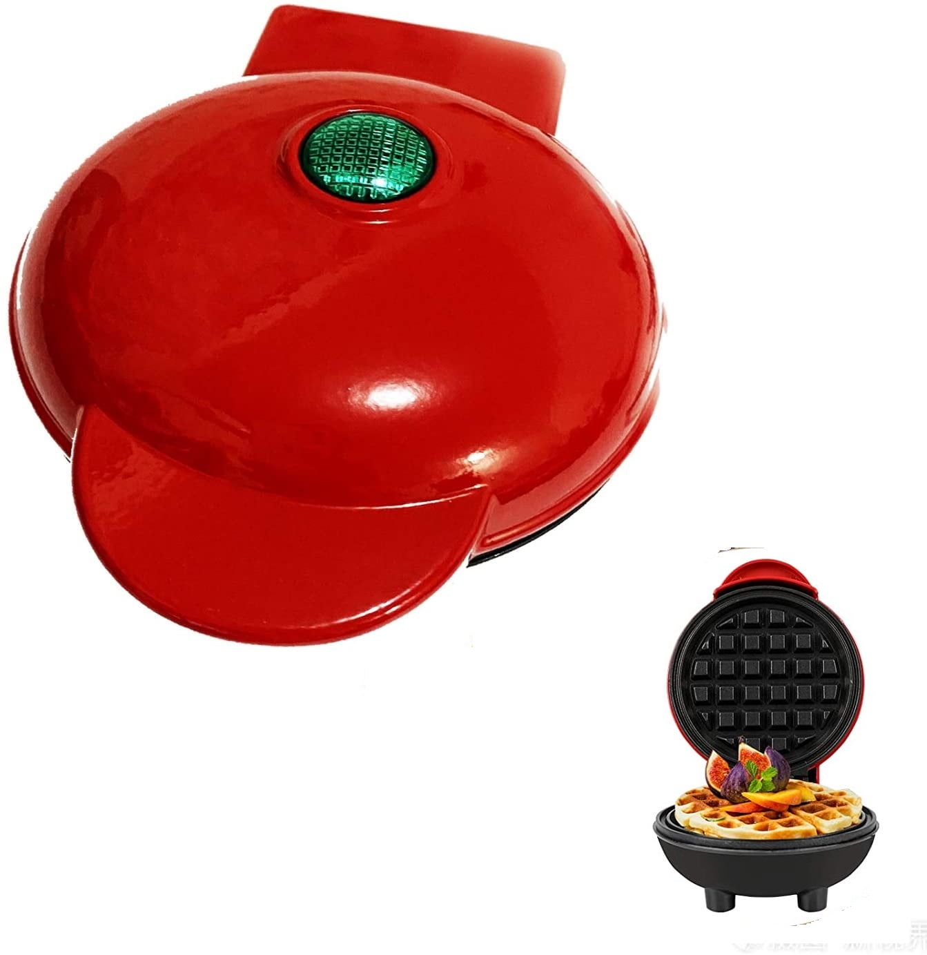 Dash Mini Pancake/Egg Maker 350W Non-Stick Electric Red Tested And
