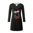 thumbnail image 3 of Lanhui Christmas Print For Women Casual Round-neck Long Sleeve Pullover Dress, 3 of 4