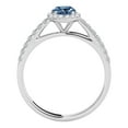 thumbnail image 4 of Aonejewelry 0.70 Ct. Ttw Diamond and Oval Shaped Sapphire Ring In 10K White Gold, 4 of 4