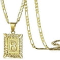 thumbnail image 4 of SEPARQI Initial Letter Pendant Necklace for Men and Women – 925 Sterling Silver with 14K Gold Plated Alphabet Charm A to Z on Figaro Chain, 4 of 8