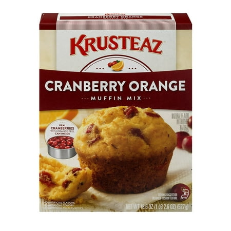 (5 Pack) Krusteaz Supreme Muffin Mix, Cranberry Orange, 18.6oz (Best Cranberry Orange Muffins)
