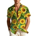 thumbnail image 3 of Cllios Mens Hawaiian Shirt Big and Tall Tropical Print Aloha Tops Loose Fit Lapel Collared Short Sleeve T-shirts Cotton Button Down Bowling Shirts M-3XL, 3 of 10