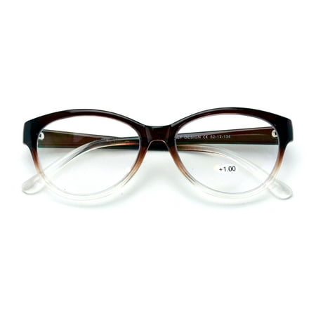 Women Cateye No Line Progressive Trifocal Clear Lens Reading Glasses - Better Then Bi-Focal bifocal Reader