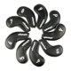 thumbnail image 4 of 9 piezas Golf Iron Covers Set Golf Club Headcovers PU cuero bordado número Textura tejida negra kusrkot Cubiertas de cabeza de hierro de golf, 4 of 8