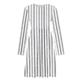 thumbnail image 4 of HAPIMO Round Neck Floral Print Pleated Dress Women Casual Dress for Daily Wear Gray M, 4 of 6