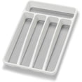thumbnail image 2 of Silverware Organizer Tray Drawer Flatware Holder 5 Compartment Kitchen Utensil Storage Plastic Organizer White, 2 of 4
