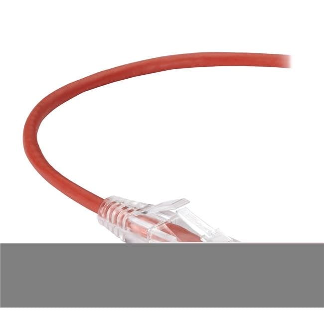 Black Box C6APC28-RD-15 Slim-Net CAT6A Patch Cable Red Pack of 15 pcs 15