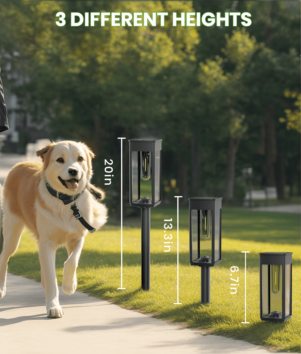 BITPOTT 8 Pack Bright Solar Pathway Lights Outdoor Waterproof IP65, Auto On/Off Solar Outdoor Lights
