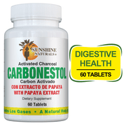 Sunshine Naturals Carbonestol activated charcoal, 60 tablets