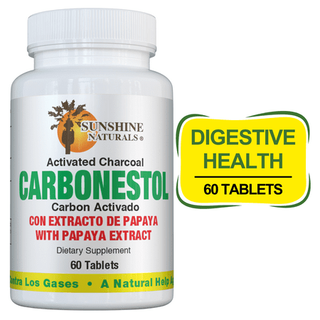 Sunshine Naturals Carbonestol activated charcoal, 60 tablets
