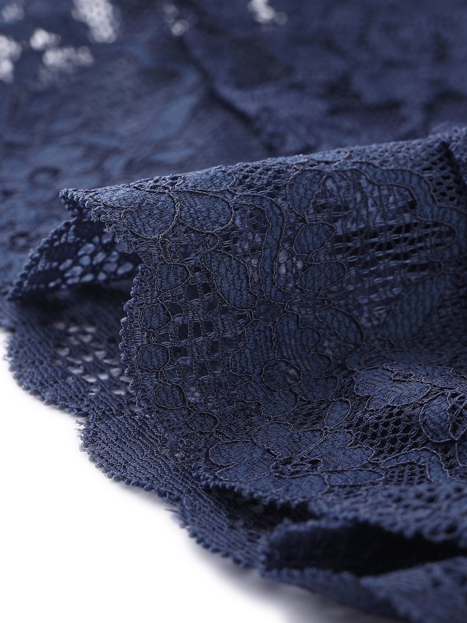 DARING DIVA Women's Lace Bolero Shrugs Sheer Crop Cardigan S Dark Blue
