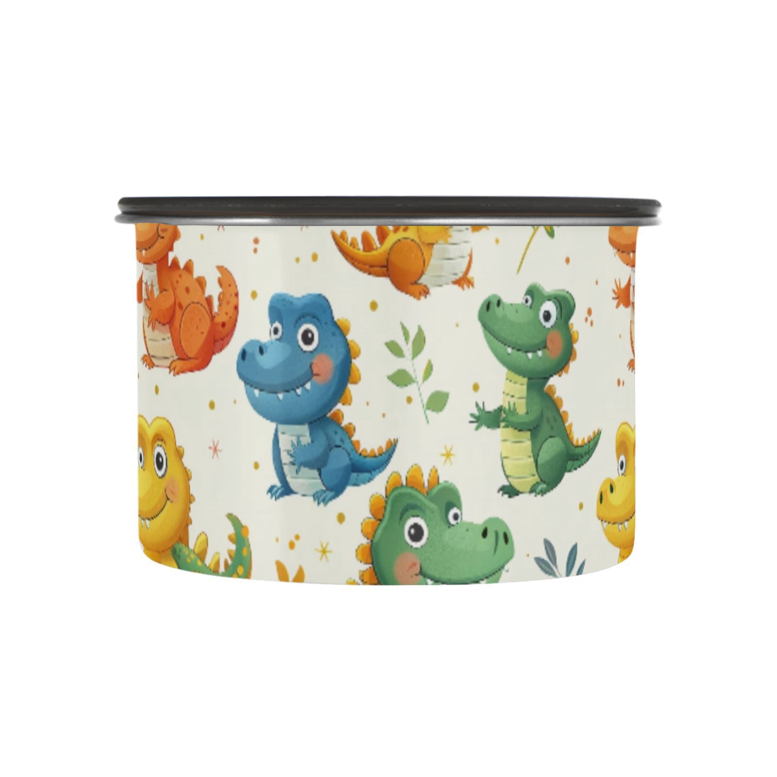 Cute Crocodile Cartoon Airtight Coffee Bean Canister 30oz Food Storage Containers with Lids For Gournd, Tea, Sugar, Flour, Rice, Cereal, Candy Cookie Jar