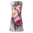 thumbnail image 5 of SMihono Robe d'Été Grande Taille pour Femmes 2023 Mode Aguichant Vintage à Col Rond Sans Manches Imprimée Robes Rondes, 5 of 5