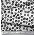 thumbnail image 3 of Soimoi Black Cotton Duck Fabric Geometrical Star Geometric Printed Fabric 1 Yard 42 Inch Wide, 3 of 3