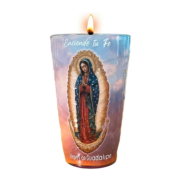 VELADORA COLOSAL VIRGEN DE GUADALUPE - DEVOCIÓN Y TRADICIÓN