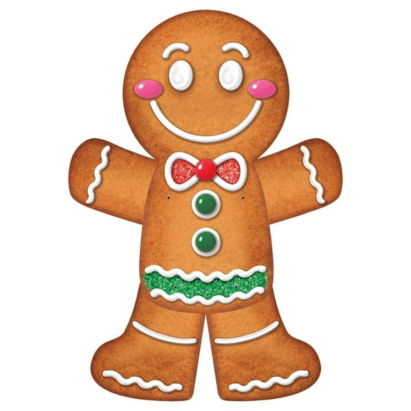 Beistle Gingerbread Man Jointed Cutout, 3', Multi