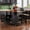 Black, variant on Yoneston 53" Kitchen Island with Drop Leaf and Power Outlet, Rolling Kitchen Storage Cart with Internal Storage Rack, 5 Open Side Racks and 2 Doors 3 Drawers for Kitchen, Dining Room, White