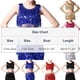 thumbnail image 3 of mfyjkho Camisetas Sin Mangas Para Hombre, Blusa De Baile Con Flecos Holográficos, Top De Color Liso, Falda Cruzada, Cuello Redondo, Top De Fiesta Tops Para Mujer Free Size, 3 of 9