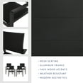 thumbnail image 3 of GDF Studio Curtisian Outdoor Mesh and Aluminum Dining Chairs, Black, Set of 4, 3 of 9