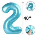 thumbnail image 2 of Globo Kelfuoya de 40 pulgadas, azul claro, número 2, cumpleaños, 2 of 7