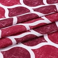 thumbnail image 4 of 30inch Kichen Curtain Panels Lattice Pattern Bathroom Window Curtain, 28" x 30", Red/Wine, Set of 2, 4 of 6