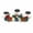 Multicolor-1, variant on 3-Pillar Black Metal Candle Holder with Colorful Flowers, Independence Day Red White Blue Floral Centerpiece for Table Mantel Weddings Home Decor