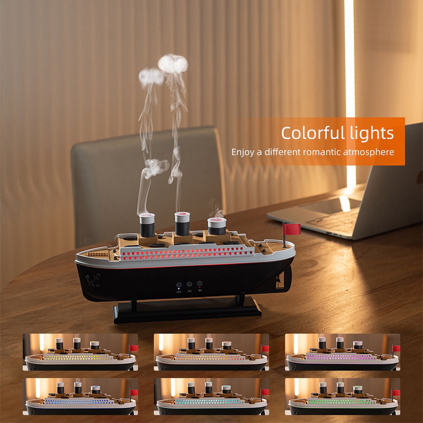 Eclytyku Jellyfish Aromatherapy Diffuser – Ultrasonic Cool Mist Humidifier with LED Lights, 250mL Water Tank, 15-30mL/h Mist Output, Home & Office Relaxation