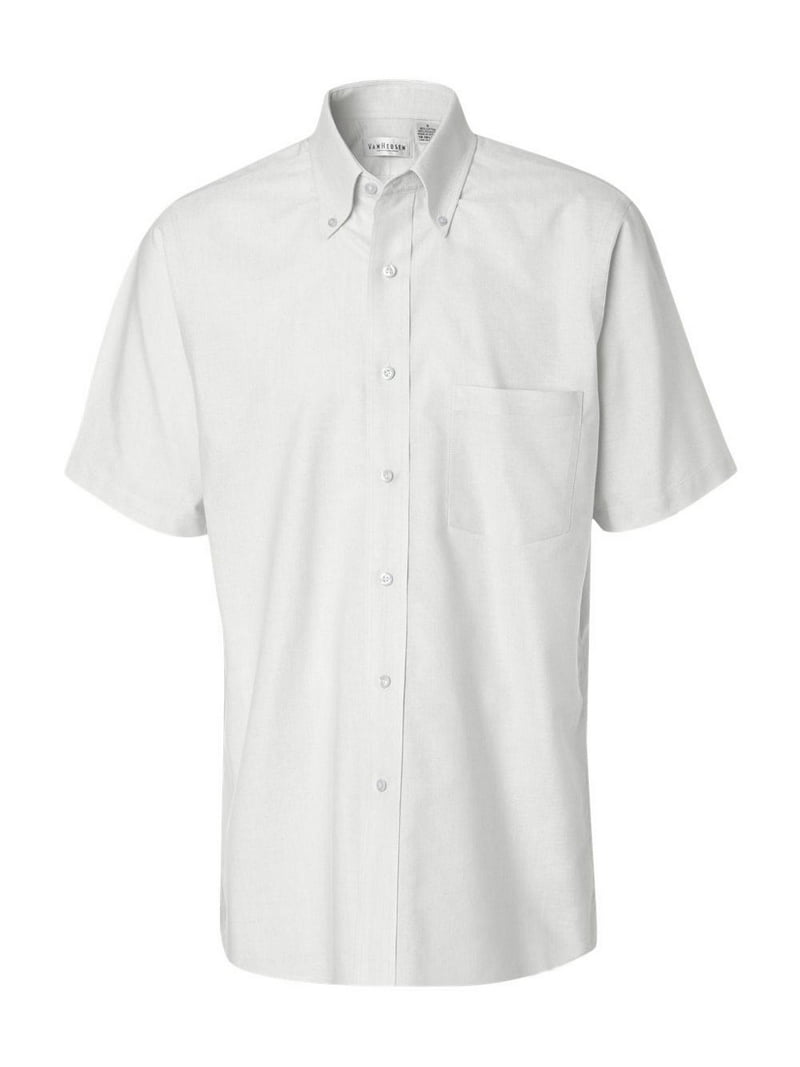 van heusen poplin solid short sleeve dress shirt Van Heusen - Brandclub