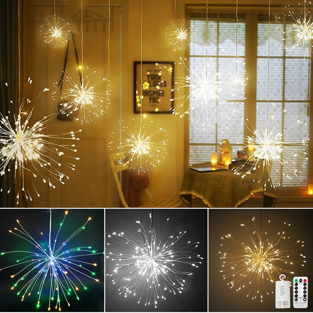 RisingPro 100/150 LED Starburst Lights Firework Lamp Battery Powered